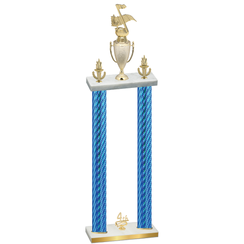 Double Blue Carbon Fiber Fourth Place Music Trophy