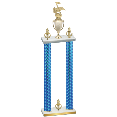Double Blue Carbon Fiber Victory Music Trophy