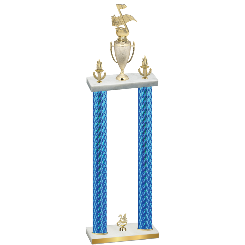 Double Blue Carbon Fiber Year Music Trophy