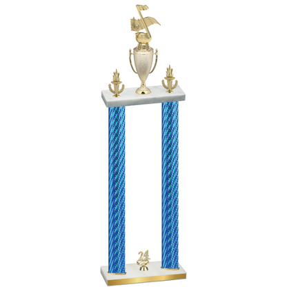 Double Blue Carbon Fiber Year Music Trophy