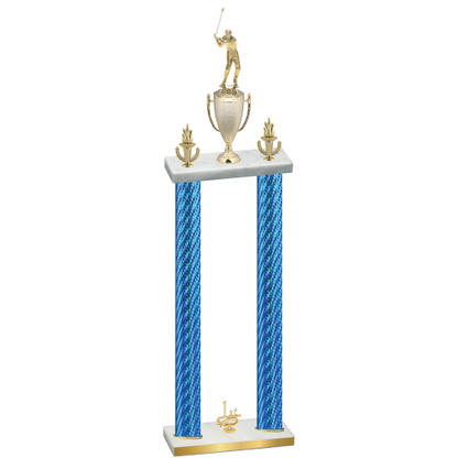 Double Blue Carbon Fiber First Place Golf Trophy