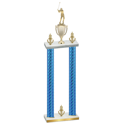 Double Blue Carbon Fiber Victory Golf Trophy