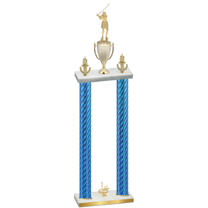 Double Blue Carbon Fiber First Place Golf Trophy