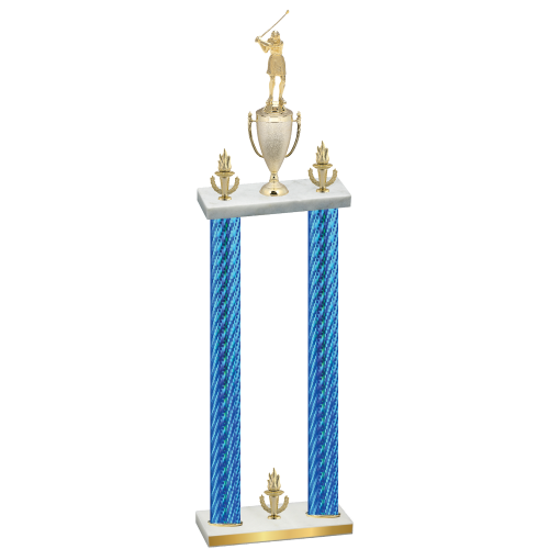 Double Blue Carbon Fiber Victory Golf Trophy
