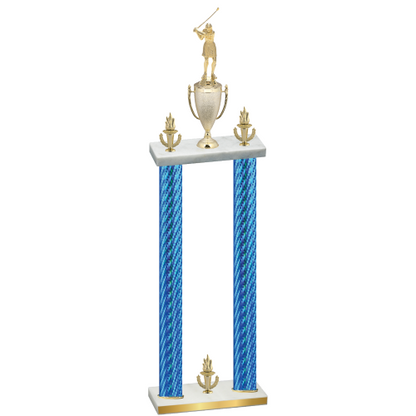 Double Blue Carbon Fiber Victory Golf Trophy