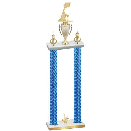 Double Blue Carbon Fiber First Place Golf Trophy