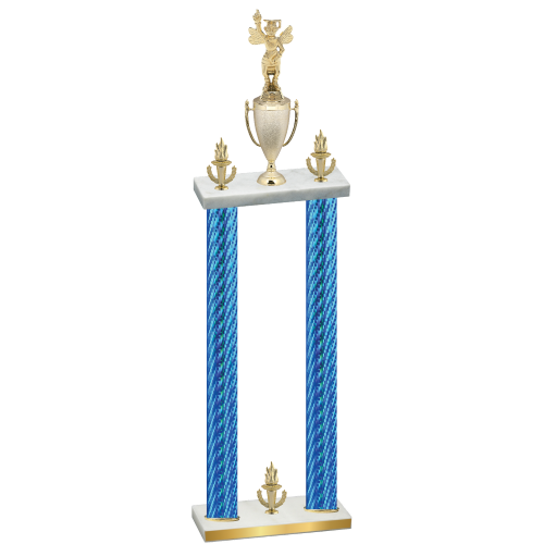 Double Blue Carbon Fiber Victory Academics Trophy