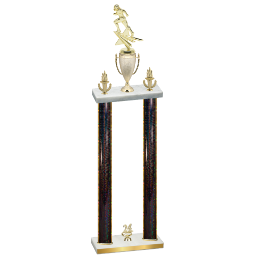 Double Black Glacier Year Football Trophy