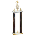 Double Black Glacier Fourth Place Soccer Trophy