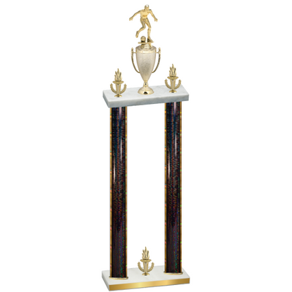 Double Black Glacier Victory Soccer Trophy