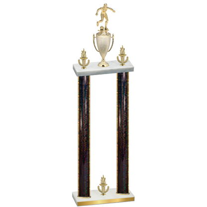 Double Black Glacier Victory Soccer Trophy