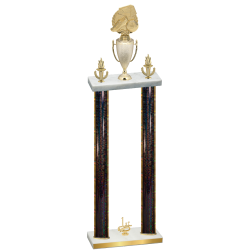 Double Black Glacier First Place Soccer Trophy