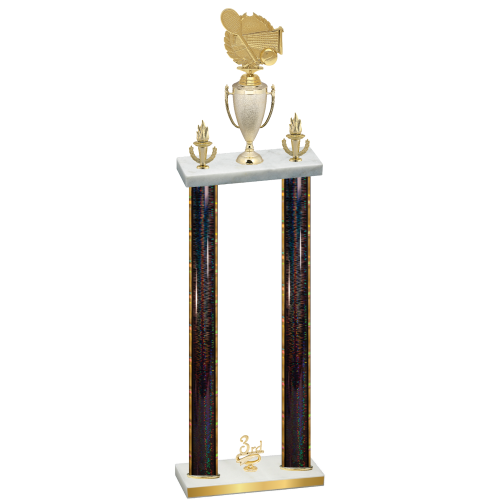 Double Black Glacier Third Place Tennis Trophy