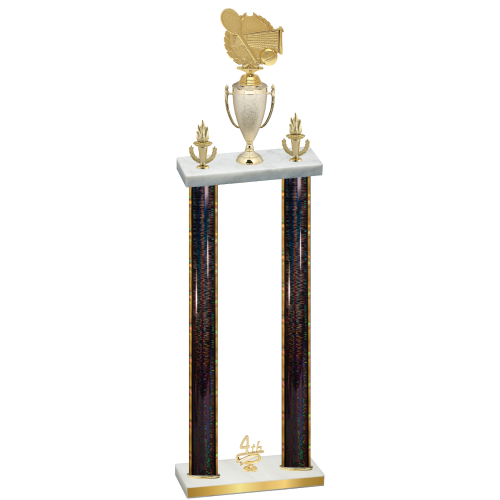 Double Black Glacier Fourth Place Tennis Trophy