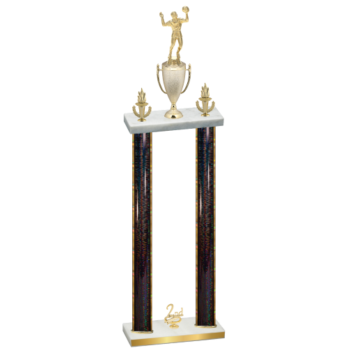 Double Black Glacier Second Place Volleyball Trophy