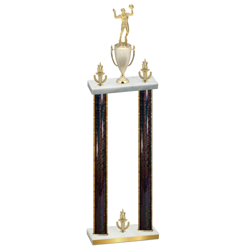 Double Black Glacier Victory Volleyball Trophy