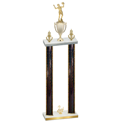 Double Black Glacier Second Place Volleyball Trophy