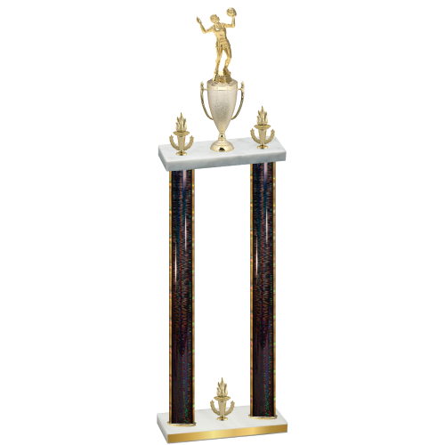 Double Black Glacier Victory Volleyball Trophy