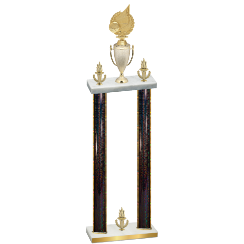 Double Black Glacier Victory Volleyball Trophy