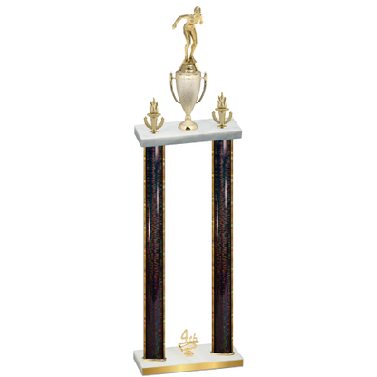 Double Black Glacier Fourth Place Tennis Trophy