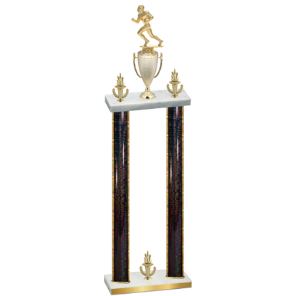 Double Black Glacier Victory Football Trophy