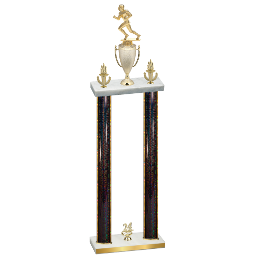 Double Black Glacier Year Football Trophy