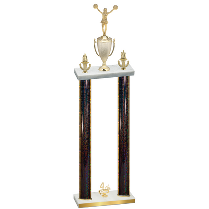 Double Black Glacier Fourth Place Cheerleading Trophy