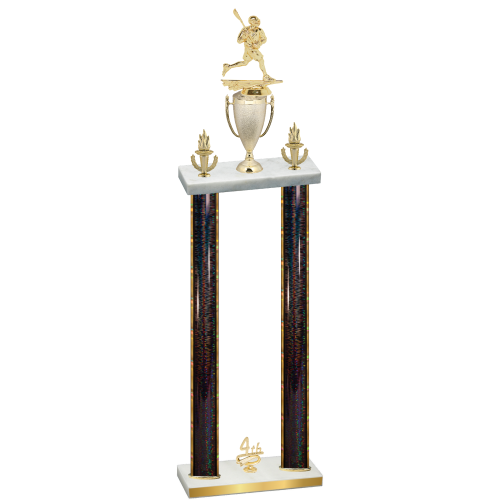 Double Black Glacier Fourth Place Lacrosse Trophy
