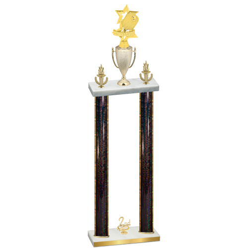 Double Black Glacier Second Place Pickleball Trophy