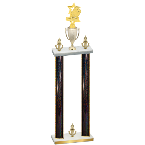 Double Black Glacier Victory Pickleball Trophy