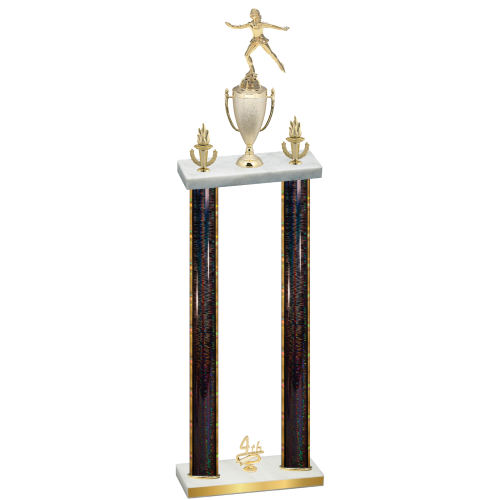 Double Black Glacier Fourth Place Skater Trophy