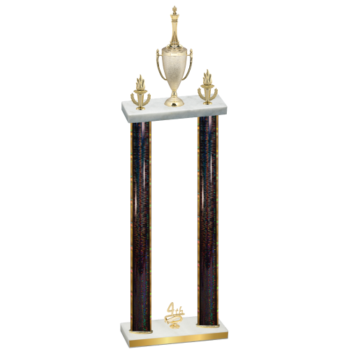 Double Black Glacier Fourth Place Chess Trophy