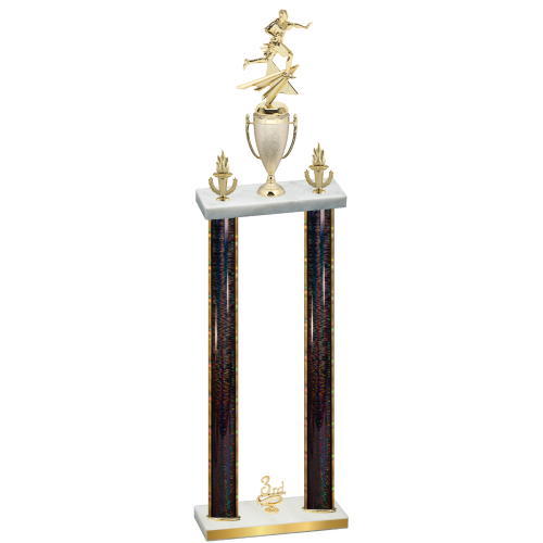 Double Black Glacier Third Place Flag Football Trophy