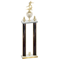 Double Black Glacier Year Flag Football Trophy