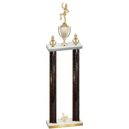 Double Black Glacier Third Place Majorette Trophy