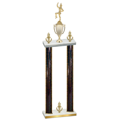 Double Black Glacier Victory Majorette Trophy