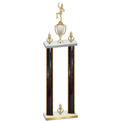 Double Black Glacier Victory Majorette Trophy