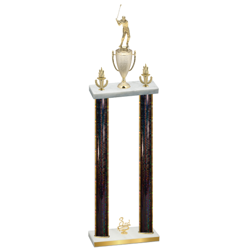 Double Black Glacier Third Place Golf Trophy