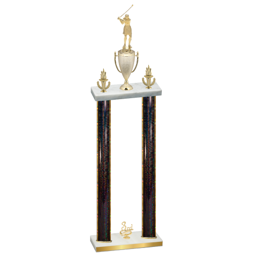 Double Black Glacier Third Place Golf Trophy
