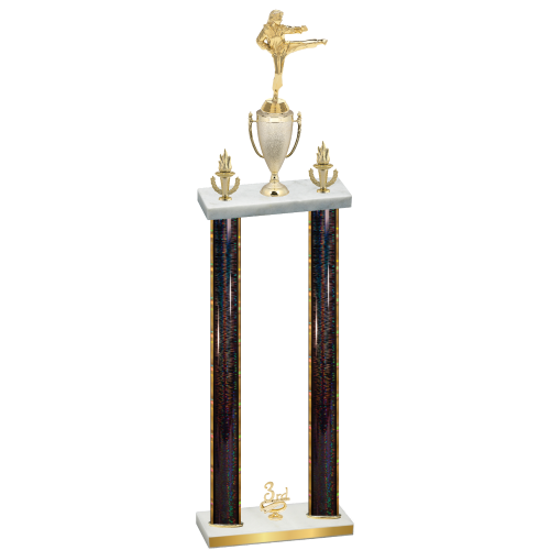 Double Black Glacier Third Place Karate Trophy