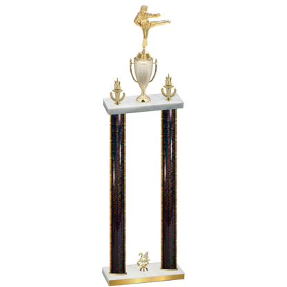 Double Black Glacier Year Karate Trophy