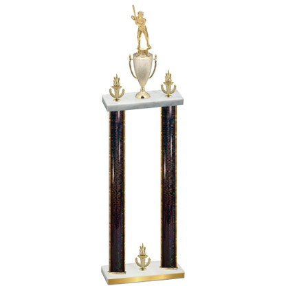 Double Black Glacier Victory Baseball Trophy