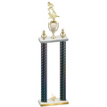 Double Black Carbon Fiber First Place Football Trophy