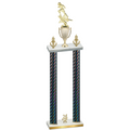 Double Black Carbon Fiber Year Football Trophy