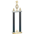 Double Black Carbon Fiber Second Place Soccer Trophy
