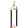 Double Black Carbon Fiber Second Place Soccer Trophy