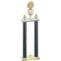 Double Black Carbon Fiber Second Place Soccer Trophy