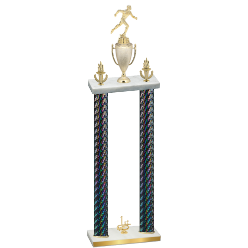 Double Black Carbon Fiber First Place Running Trophy
