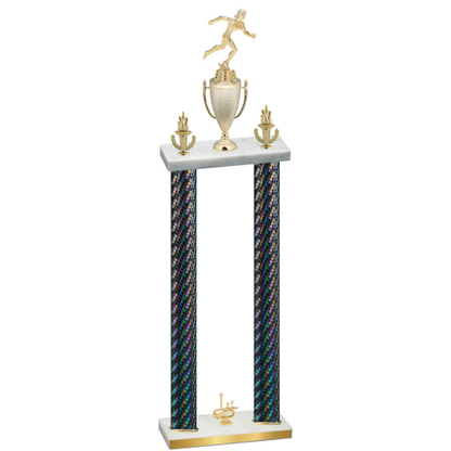 Double Black Carbon Fiber First Place Running Trophy