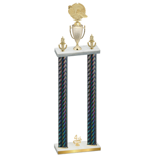 Double Black Carbon Fiber Fourth Place Running Trophy